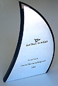 Black Acrylic Spinnaker with Brushed Aluminum Plating